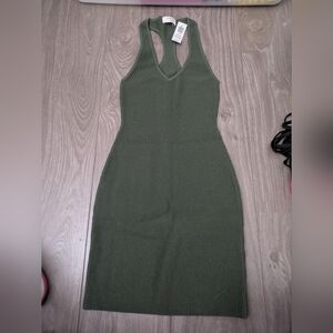 New Sencha Green Sculpt Knit Parquet Dress Size Xxs Perfect Condition